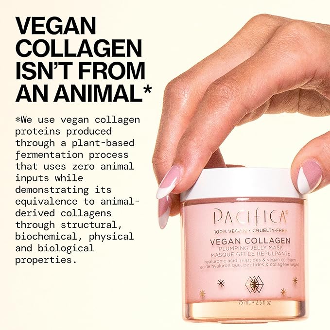 Pacifica Vegan Collagen Plumping Jelly Mask – Overnight Hydrating Face Mask with Vegan Collagen, Squalane & Hyaluronic Acid, Deep Moisture for Plump, Dewy Skin, Glass Skin Glow, Clean Beauty Skincare