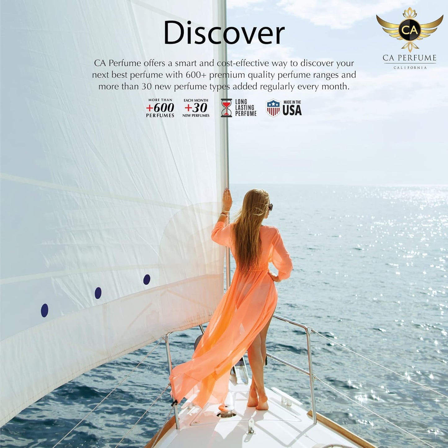 CA Perfume Impression of Costa Azzurra For Women & Men Replica Fragrance Dupes Eau de Parfum Spray Bottle 3.4 Fl Oz/100ml