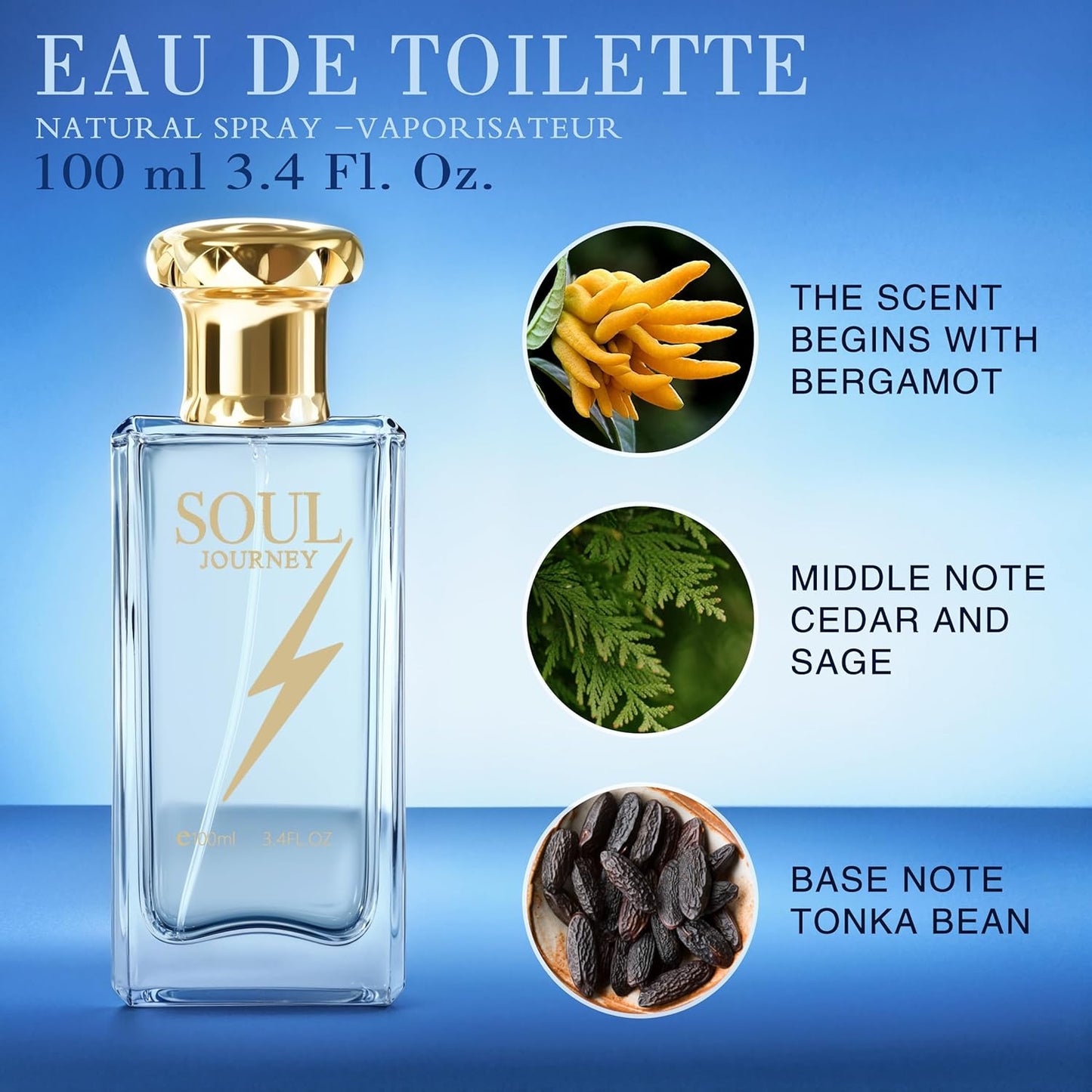 Hybrid & Company Mens 2 Pcs Saturday Night Soul Journey Eau De Perfum Vaporisateur Natural Spray