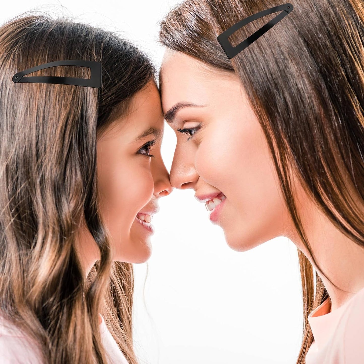 Chinco 24 Pcs Double Grip Hair Clips Metal Snap Clips Women Barrettes for Hair Making, Salon Supplies(Black,2.8 Inch)