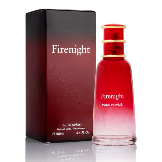 NovoGlow Firenight Pour Homme- Eau De Parfum Spray Perfume, Fragrance For Men- Daywear, Casual Daily Cologne 3.4 Oz Bottle- Ideal EDT Beauty Gift for Birthday, Anniversary