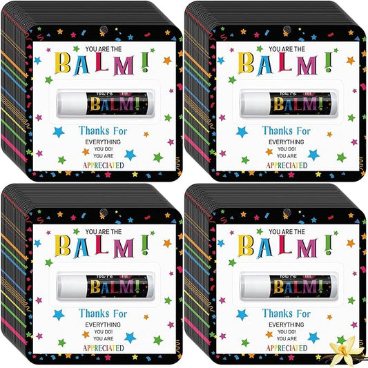 90 Pack Teacher Appreciation Gifts Bulk Lip Balms Employee Staff Team Thank You Gifts Nurse Volunteers Pastor Appreciation Party Gifts Favors for Women Men Coworkers Club You're the Balm