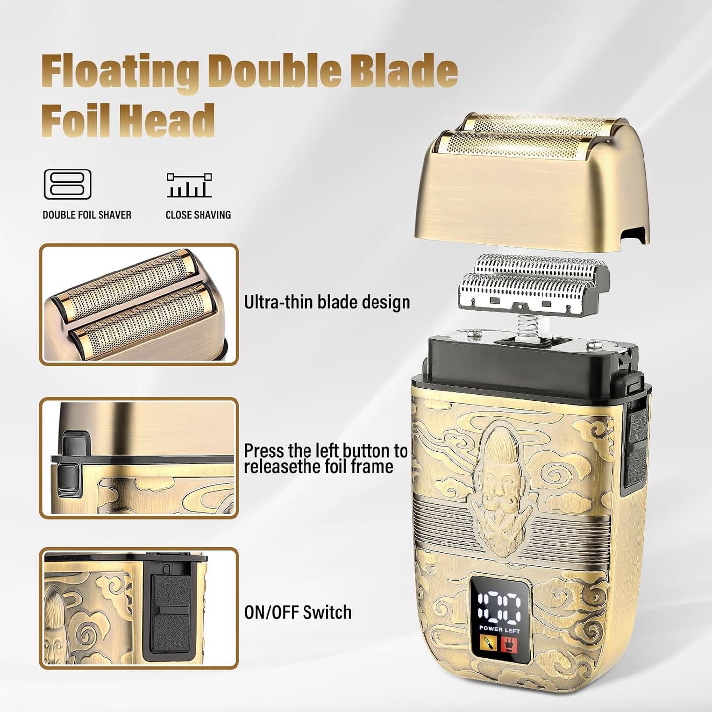 Professional Hair Trimmer Hair Clippers for Men, Nose Hair Trimmer Men's Shaver Set,Cordless T-Blade Beard Trimmer Barber Clippers,Electric Foil Shavers Razor for Men Haircutting Kit