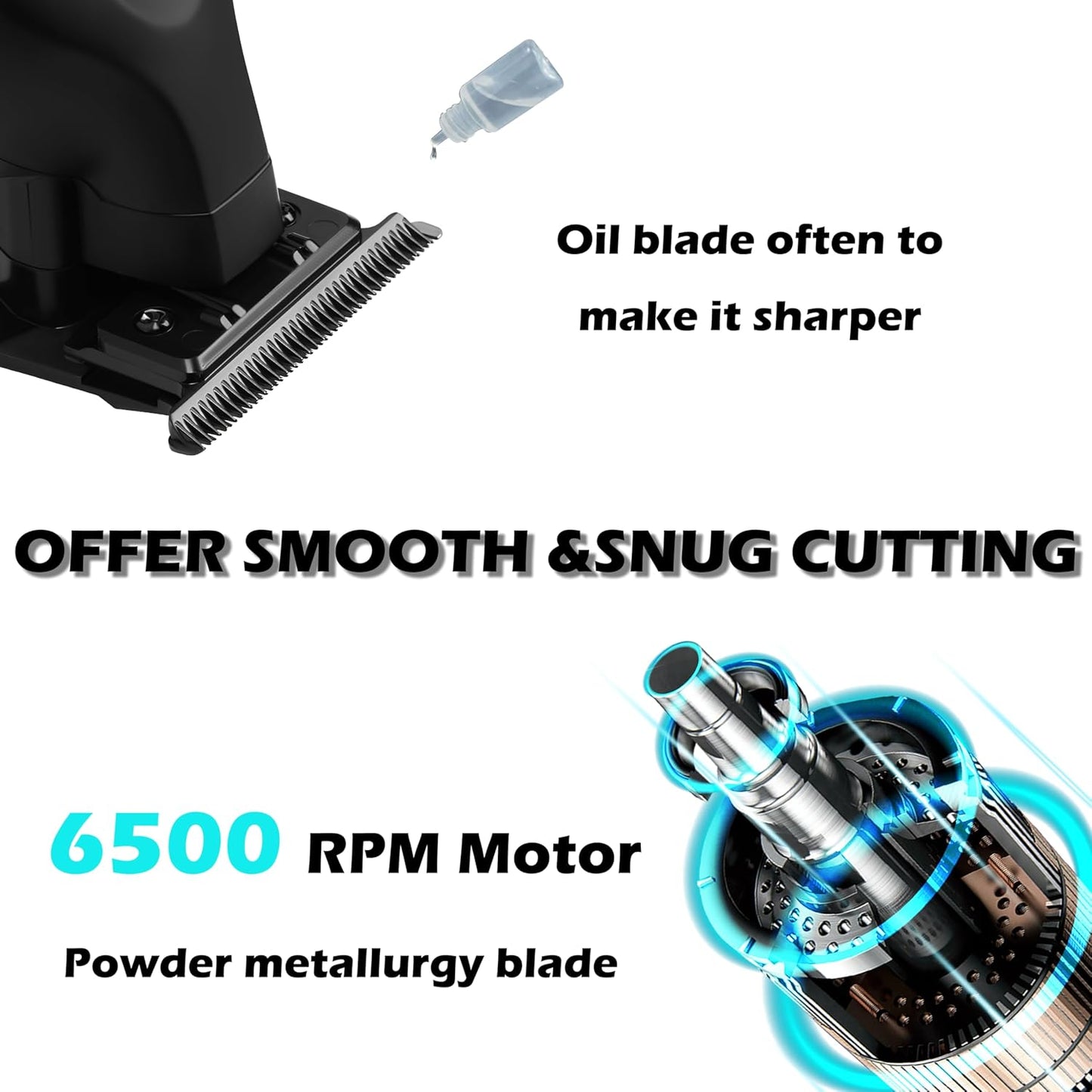 KEMEI 2299 Professional Hair/Beard Trimmer for Men Zero Gapped Hair Clippers for Barber with T Blade, Cordless Rechargeable