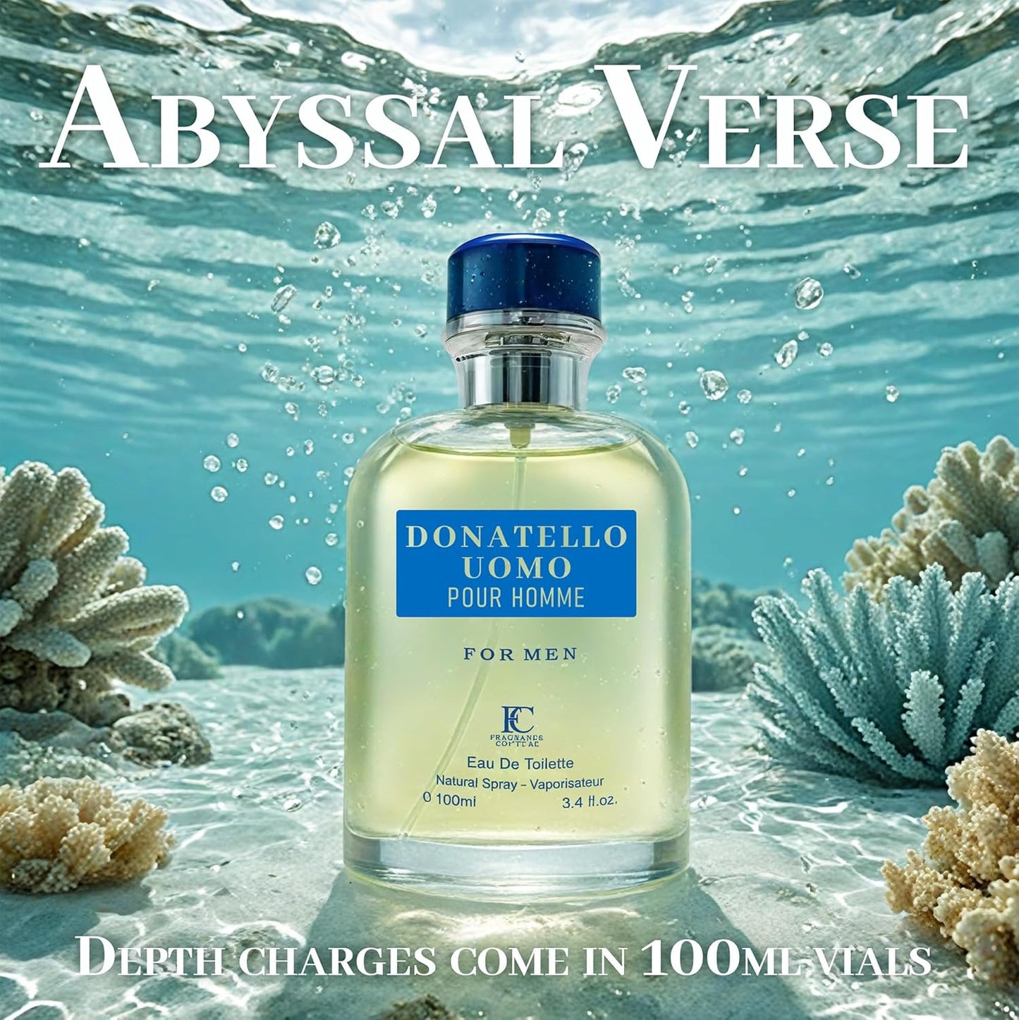 4-Piece Cologne for Men Includes Choco Musk/SE/Donatello Uomo/Milano Scent of Woody, Spicy, Citrus & Aromatic eau de parfum Men Gift Set Each 100Ml for Daily Use