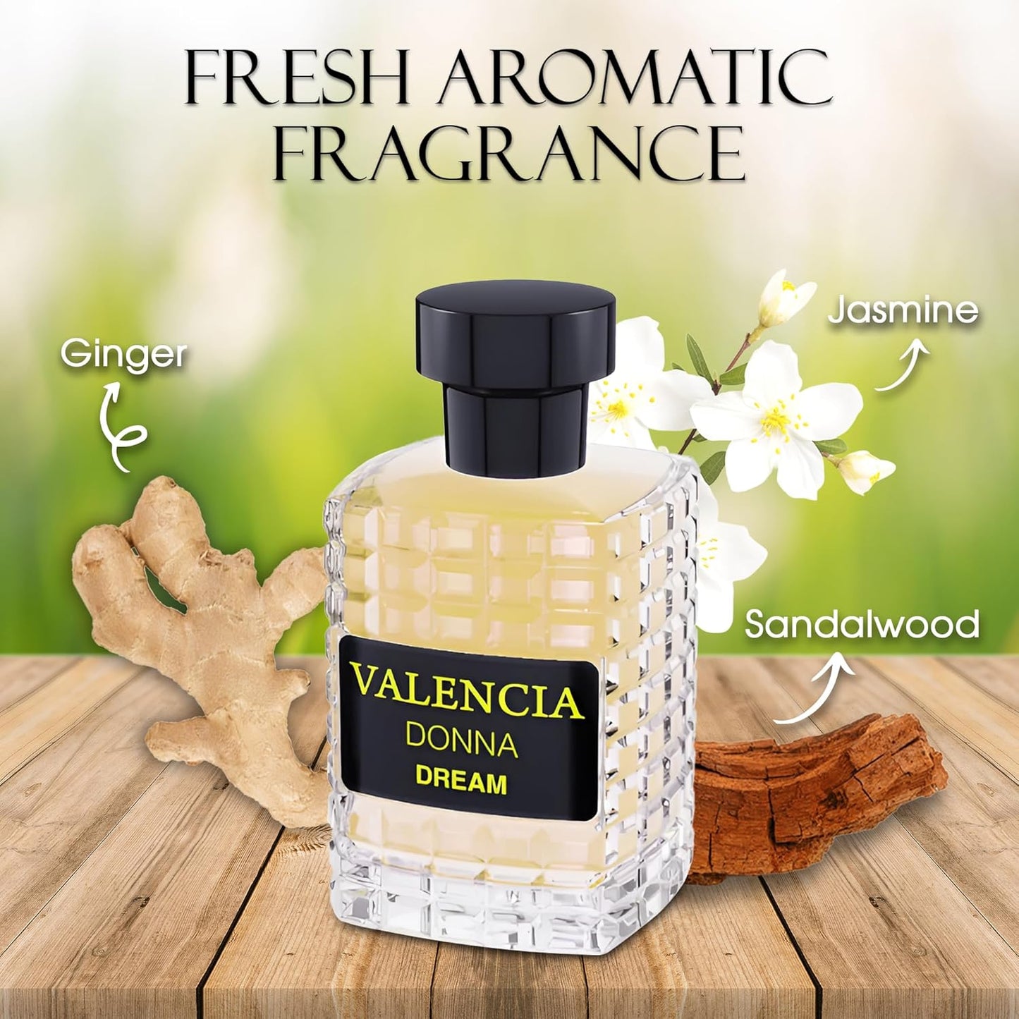 Women Perfume Valencia Donna Set Eau de Parfume Spray Long Lasting Fresh Eau de Toliette for Women 3.4 Fl Oz Each Dily Used