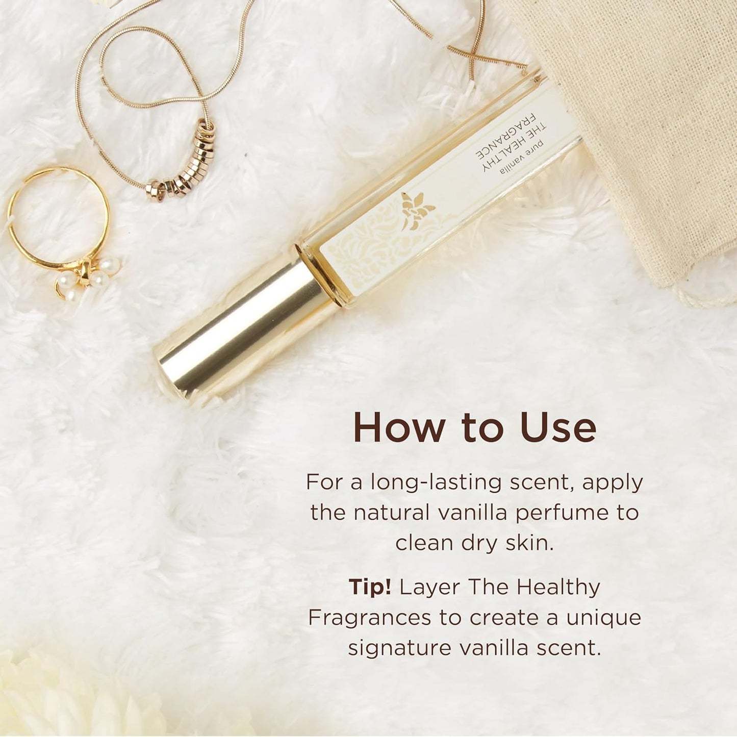 Lavanila Pure Vanilla Travel Size Roller Perfume for Women, 0.32 Oz - Pure Madagascar Vanilla & Creamy Tonka Bean, The Healthy Fragrance, Clean and Natural