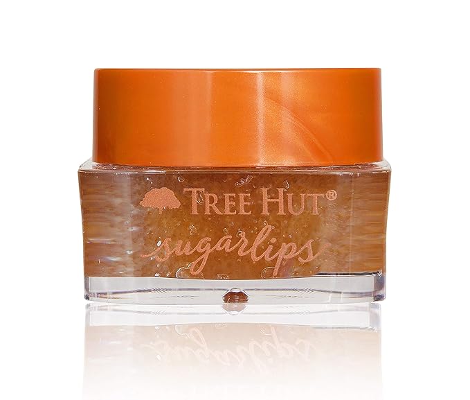 Tree Hut Sugarlips Sugar Lip Scrub, Brown Sugar 0.34oz Jar, Shea Butter and Raw Sugar Scrub Ultra-Hydrating Lip Exfoliator, Lip Care