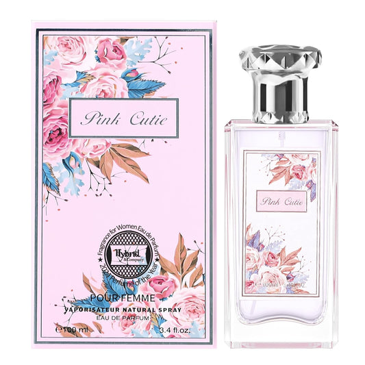 Hybrid & Company Women Pink Cutie Pour Femme Eau De Parfum Vaporisateur Natural Spray 3.4 Fl Oz