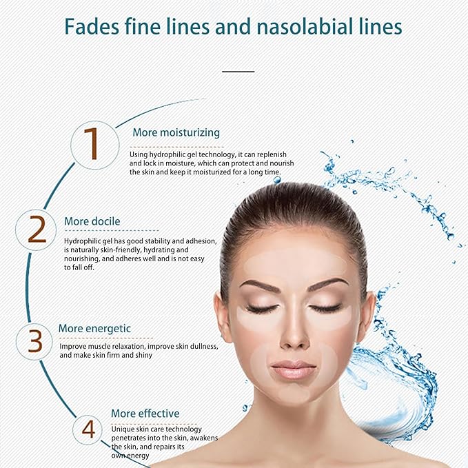 VolksRose Face & Chest Wrinkle Patches, Reusable Silicone Patches for Brow Lift, Wrinkle Smoothers, Cleavage - Overnight Anti-wrinkle Face Tape Mask, Smoothing Pads for Anti-wrinkles