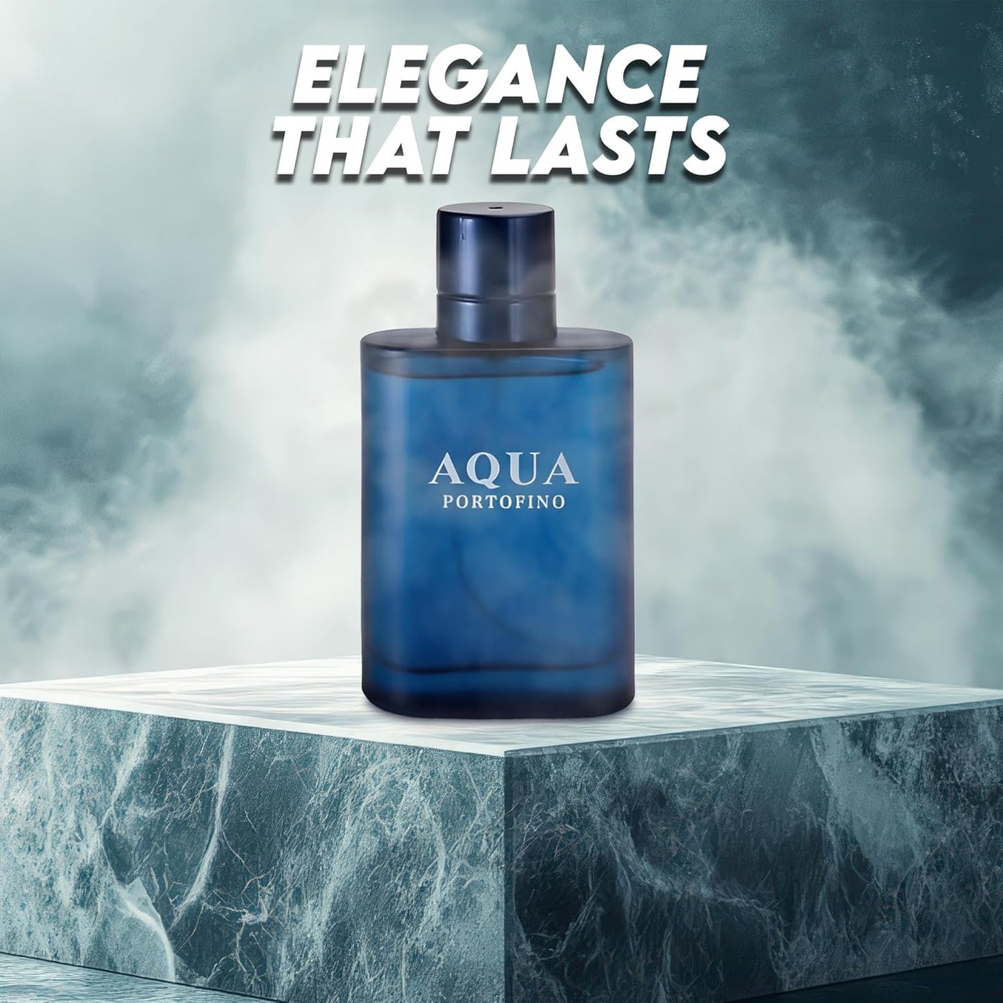Aqua Portofino Men Cologne with Jasmine, White Musks, Patchouli & Cedarwood Scent Eau De Toilette Spray Long-Lasting Fragrance For Daily Wear Elegant 100ml Bottle