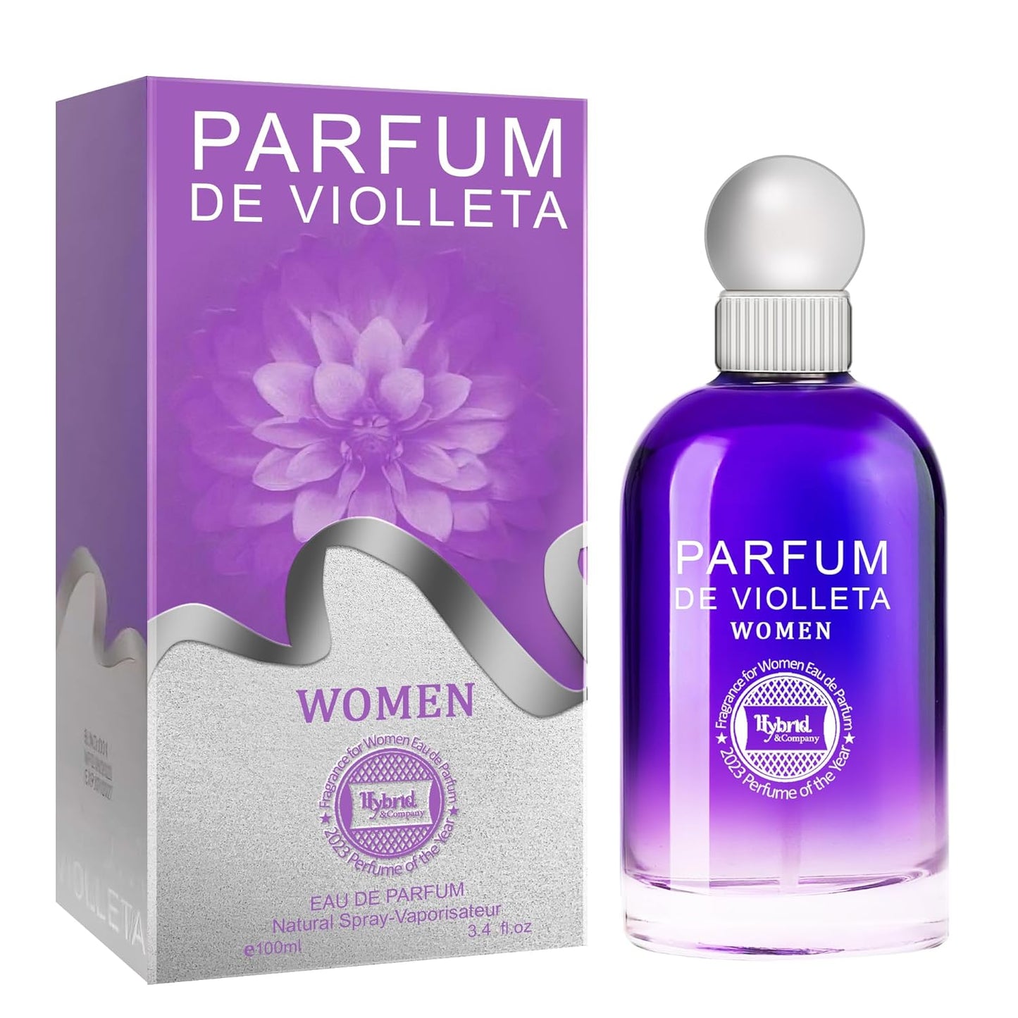 Hybrid & Company Parfum De Violleta Women Beauty Unique Fragrancet Memorable Womens Fragrance Scent Womens Perfume, 3.4 Fl Oz