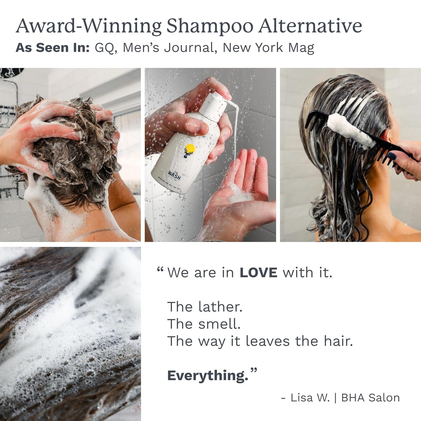 Highland: The Wash. Your new hair and scalp optimized shampoo alternative. Hydrating, balancing, nourishing & strengthening. Crafted with botanical ingredients.