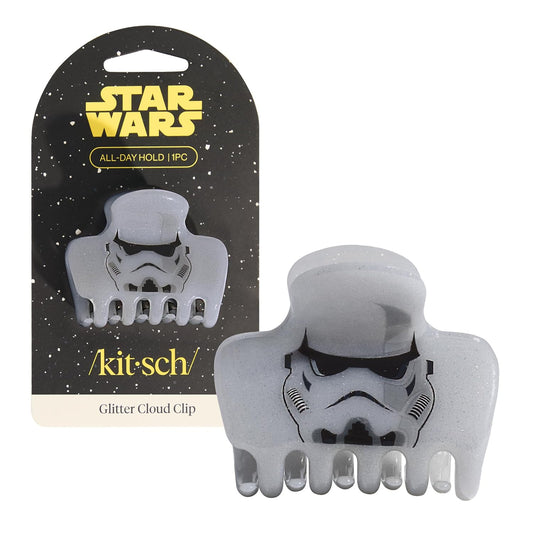 Kitsch x Star Wars Stormtrooper Glitter Hair Clip for Women – Iconic Galaxy-Inspired Claw Clip | Eco-Friendly Recycled Plastic, Strong Secure Grip | Ideal Gifts for Women, Hair Accessories for Girls