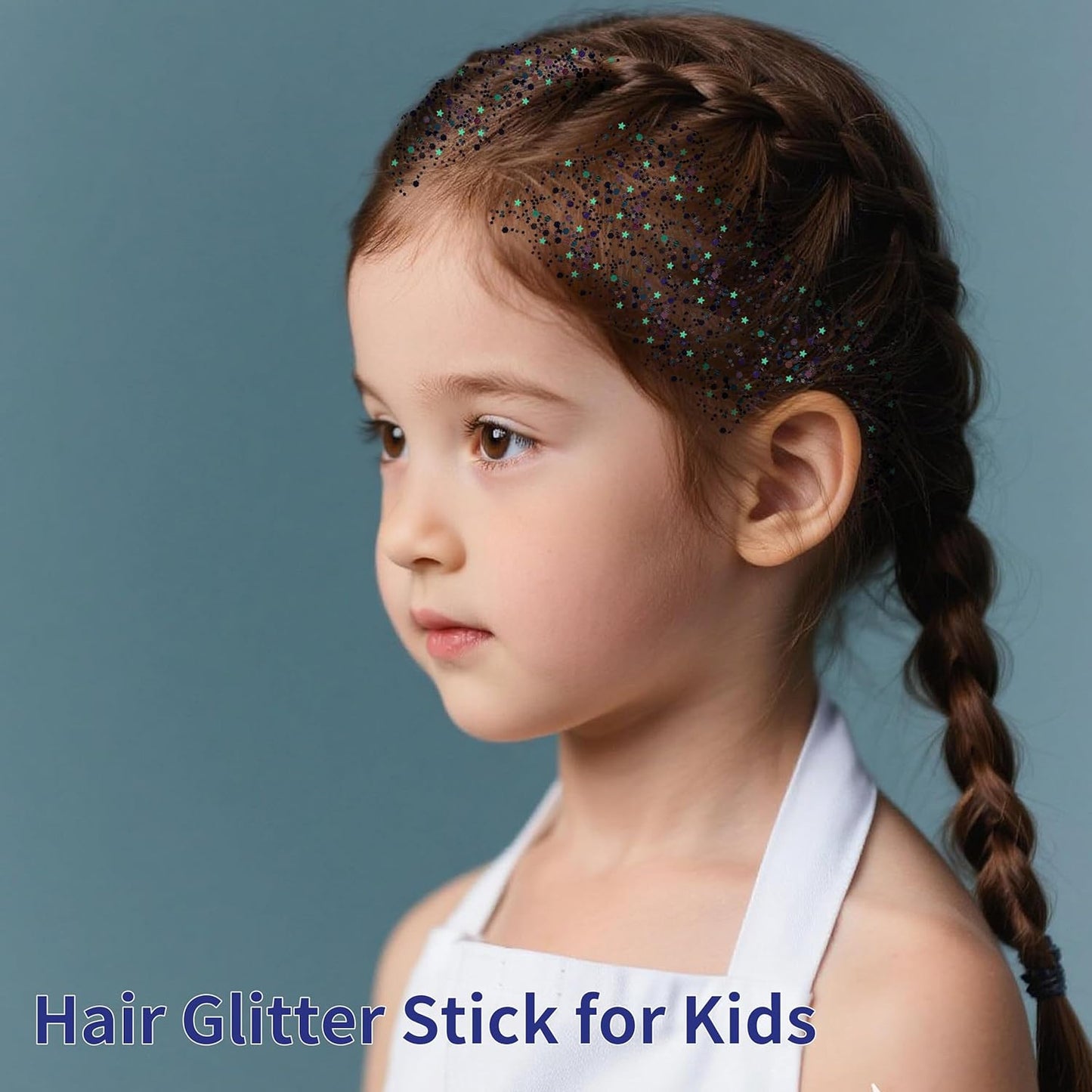 Black Face Glitter Stick,Halloween Body Hair Glitter for Kids,Waterproof Singer Concert Outfits for Women, Chunky Glitter Makeup Sequins Body Paint for Parties,Festival