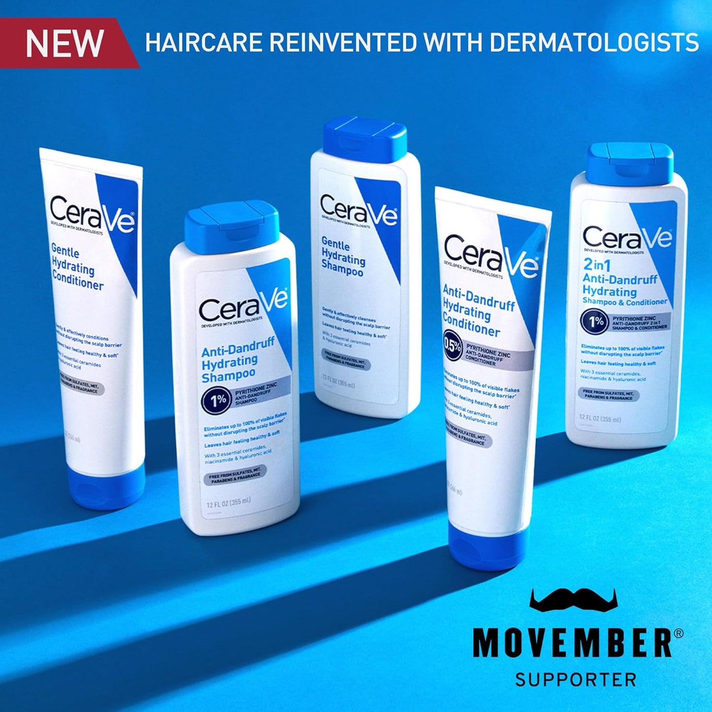 CeraVe Hydrating Anti Dandruff Shampoo, 1% Pyrithione Zinc Dandruff Treatment With Ceramides, Niacinamide & Hyaluronic Acid, Helps Eliminate Flakes & Provides Itchy Scalp Relief, Sulfate Free, 12 Oz