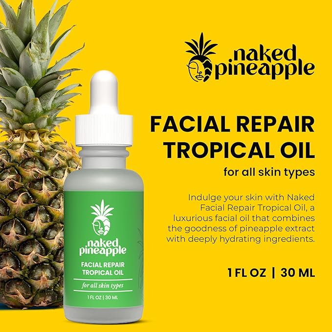Tropical Oil - Hydrating Facial with Fruit Extract - Moisturizer, Barrier Protection & Elasticity for Face, Neck, Hair & Body - 1oz