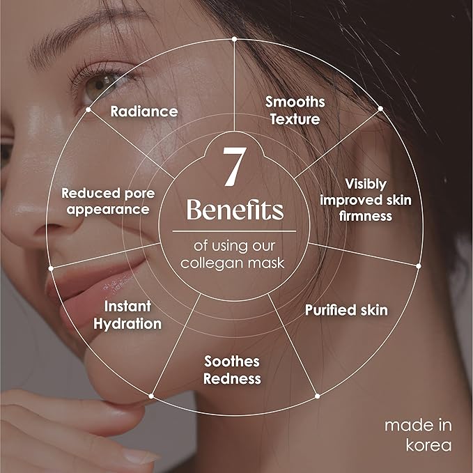 Original Derma Beauty Collagen Face Masks 36 PK Vegan Ultra Moisturizing Face Masks Skincare Sheet Masks Set for Beauty & Personal Care Korean Face Mask (Lavender)