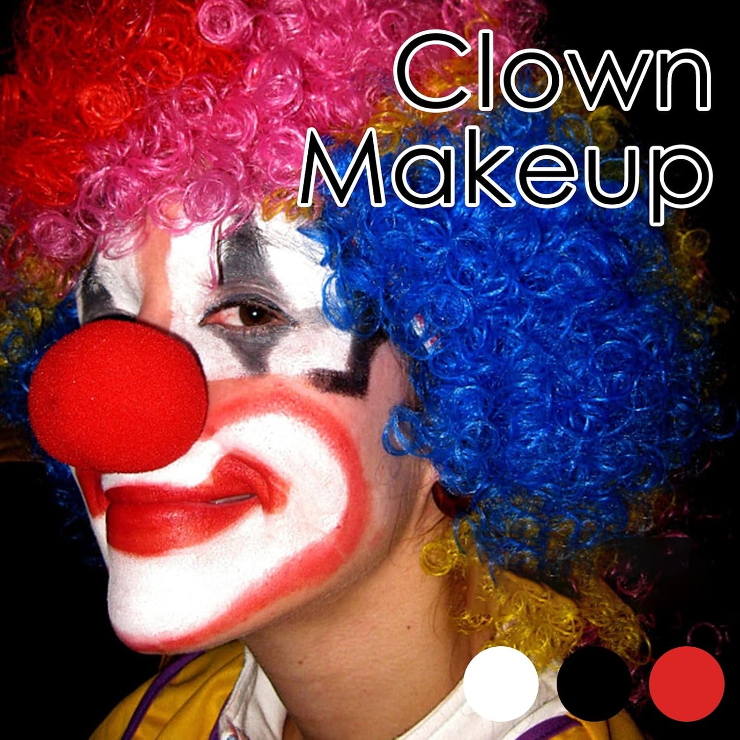 3 Colors White Black Red Face Body Paint Stick, Eye Black Lipstick Face Paint for Baseball/Football/Halloween Accessories Vampire/Witch/Clown Makeup Cream Face& Body Paint Easy to Blend