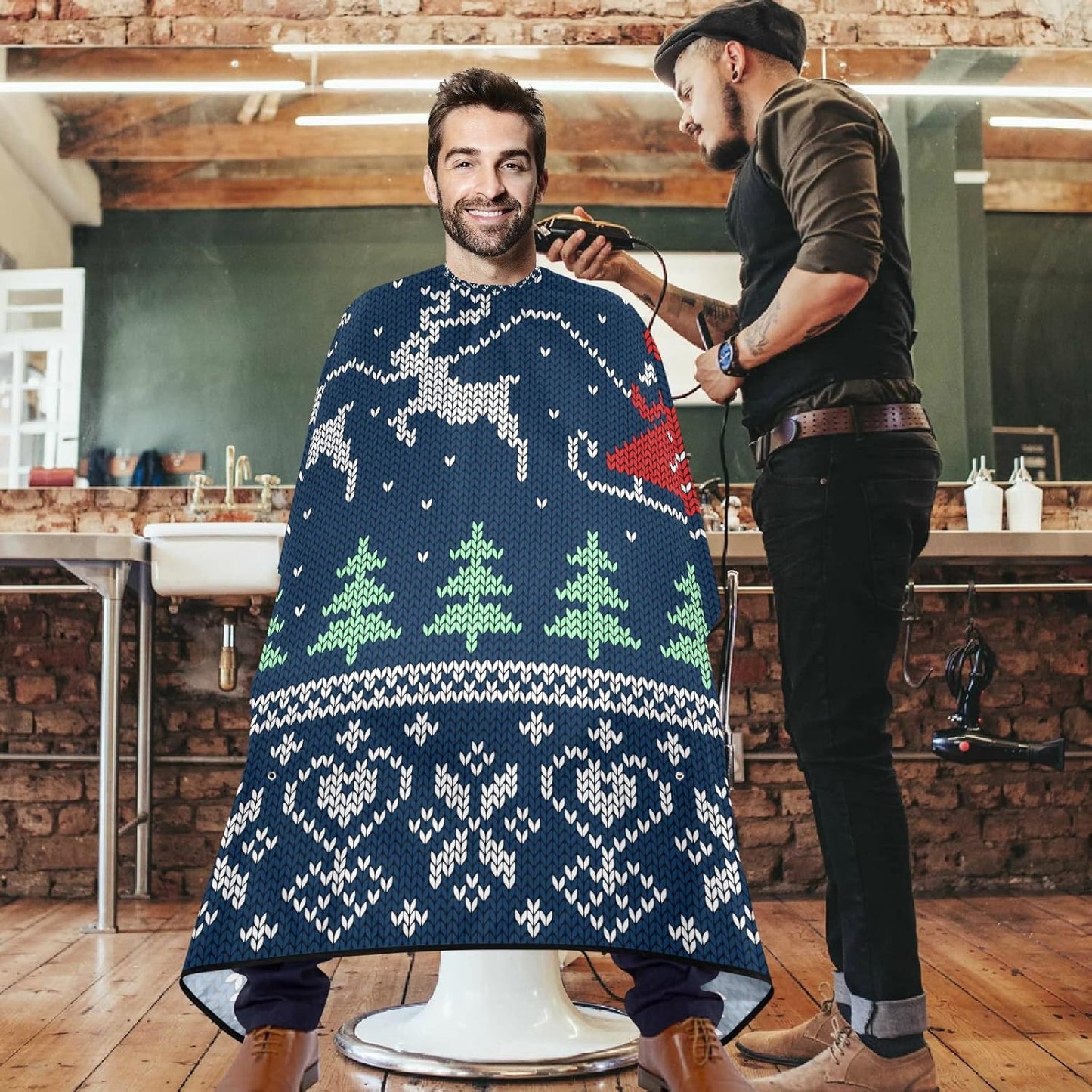 Barber Capes Polyester Hair Cutting Salon Cape with Snaps Beard Bib Hairdresser Gown Stylist Cape For Men Women