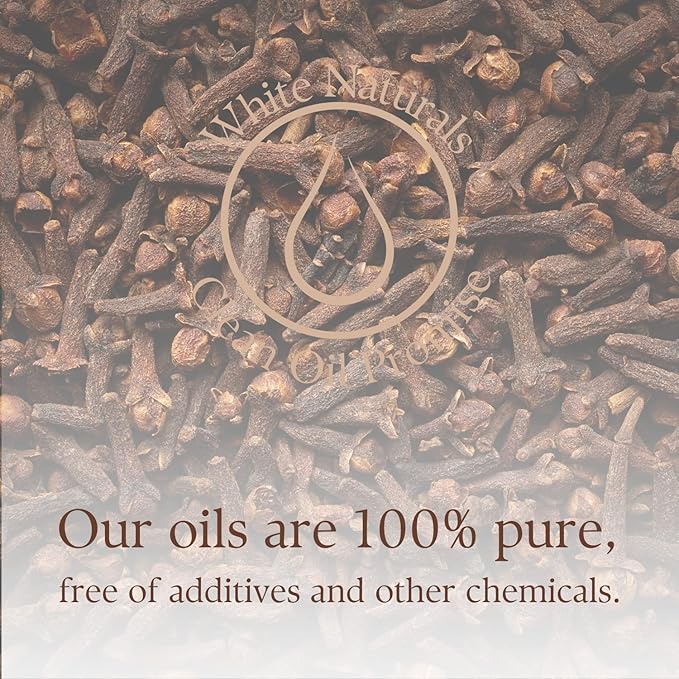 Organic Clove Essential Oil - 100% Pure & Natural, Therapeutic Grade, Undiluted, Premium Quality Aromatherapy Oil for Diffuser, Hair, Skin, Gums & Oral Discomfort and Teeth with Premium Glass Dropper