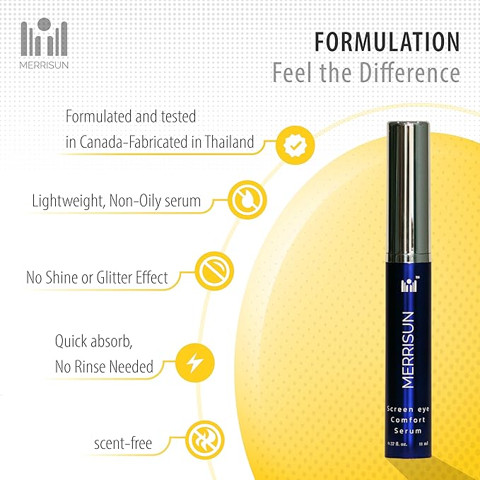 Screen Eye Comfort Serum – Hydrating & Revitalizing Serum for Screen-Weary Eyes, Puffiness & Dark Circles – Enriched with Antioxidants for a Refreshed, Smoother Look