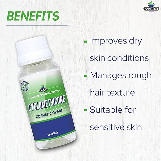 Cyclomethicone Liquid, Cosmetic Grade for Hair Serum, Skin, Spray, Making Cosmetic, Cyclomethicone Bulk- 8 Oz