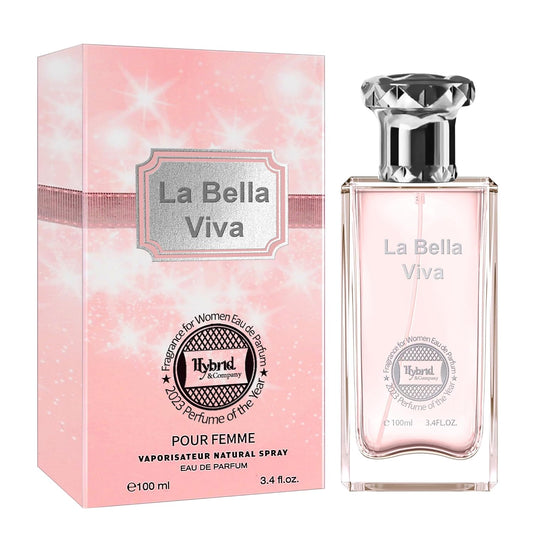 Hybrid & Company La Bella Viva Pour Femme Eau De Parfum Natural Spray Vaporisateur,3.4FL.OZ