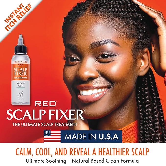 Red by Kiss Scalp Fixer Dry & Itchy Scalp Treatment Instant Cooling Sooth, Hydration & Buildup Control, Detoxify & Balance Healthy Hair (4 fl.oz, Tea Tree(Tension Relief))