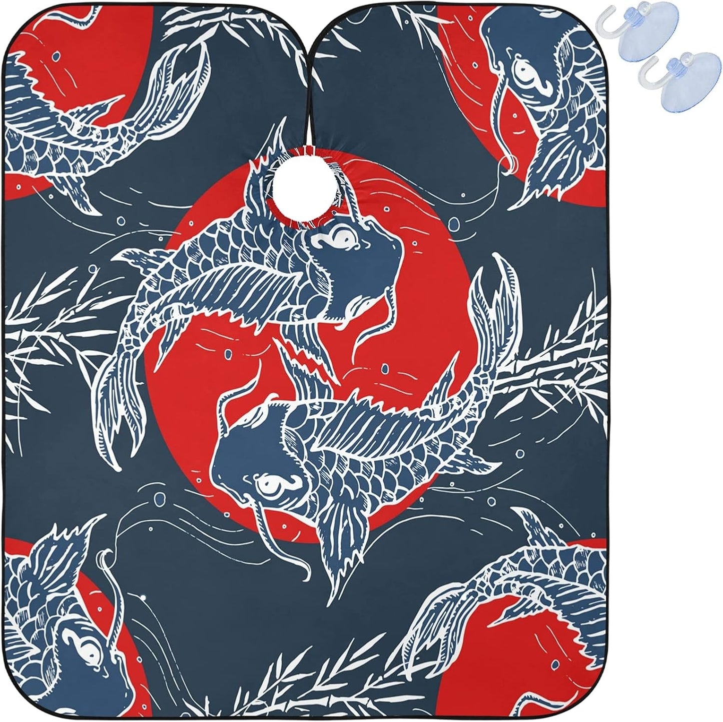 visesunny Professional Barber Cape Polyester Hair Cutting Clippings Catcher Grooming Cape Apron for Shaving Trimming For Men