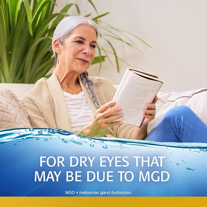 Refresh Optive MEGA-3 Lubricant Eye Drops Preservative-Free Artificial Tears, 0.01 fl oz (0.4 mL), 60 Single-Use Containers (Pack of 2)