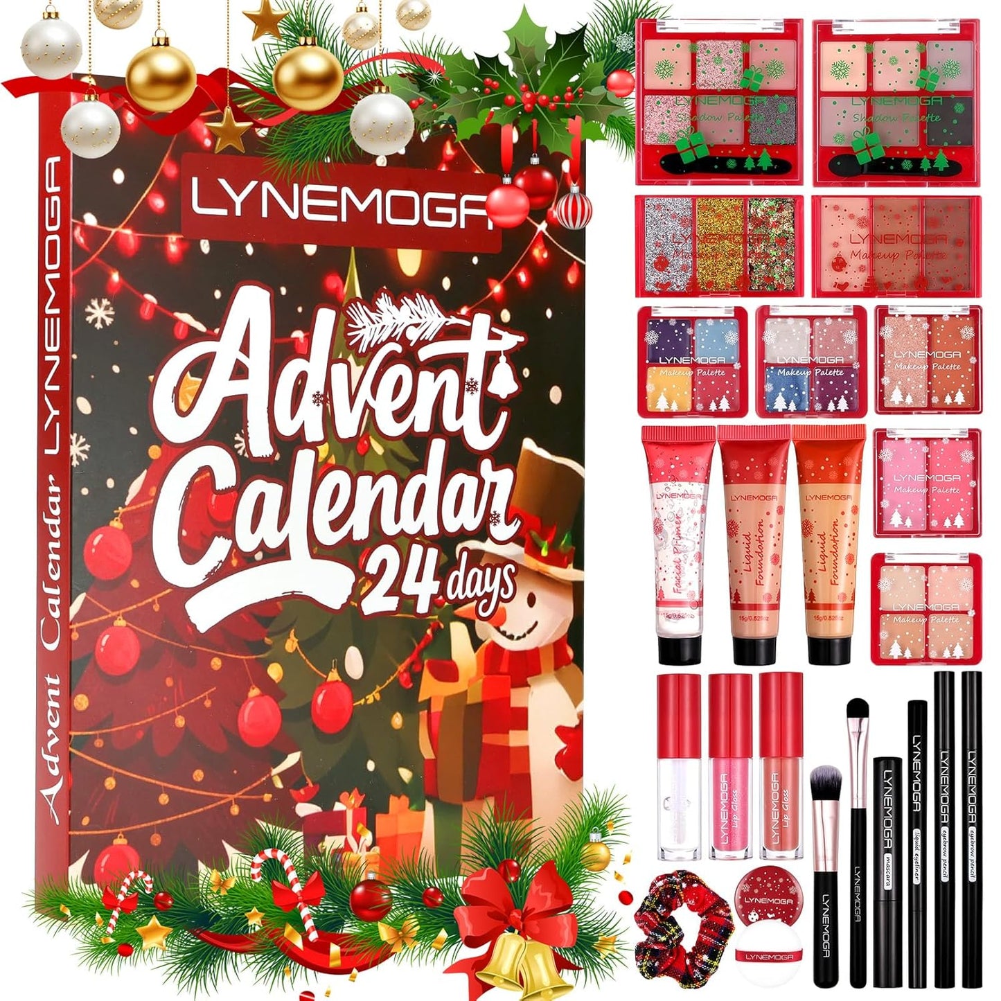 Makeup Advent Calendar 2025 Women Teen Girls,24 Days Christmas Beauty Make Up Sets for Party Festival, Advent Beauty Calendar 2025 Cosmetics Holiday Surprise Make Up Kits for Women Full Kit