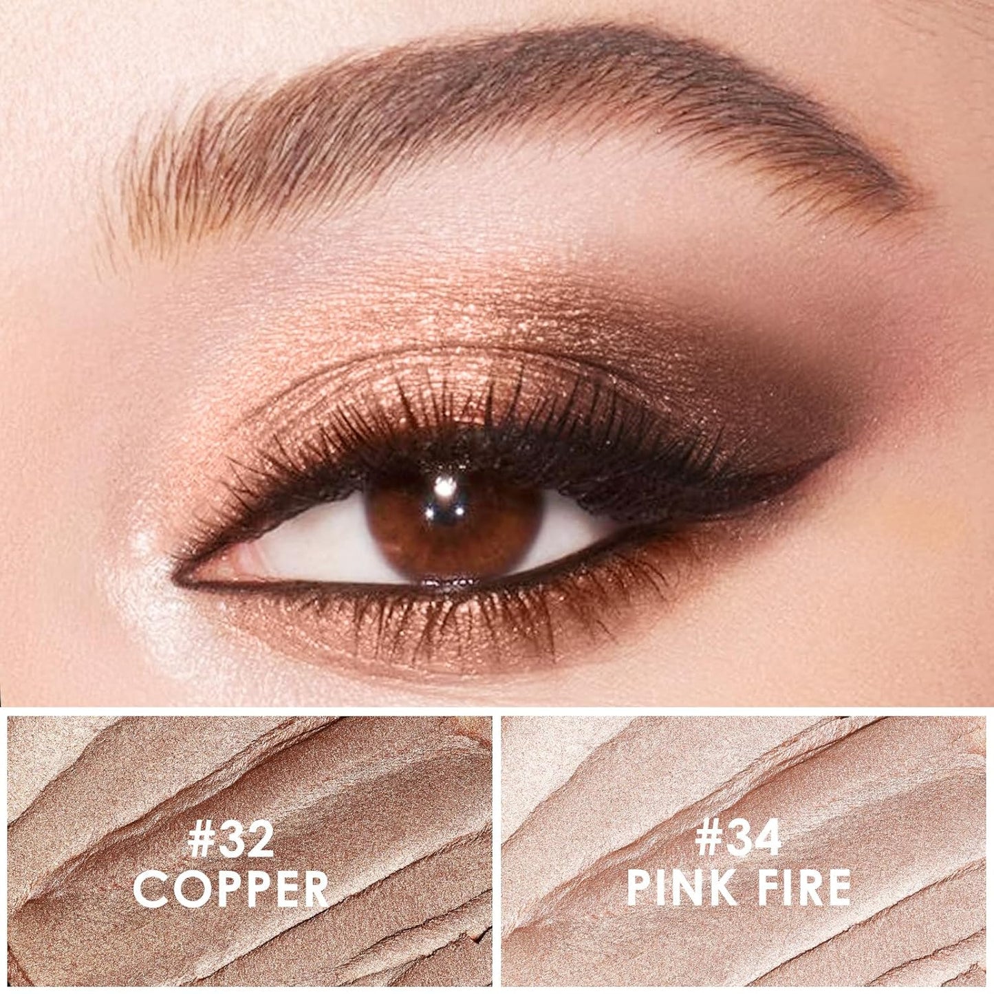 FOCALLURE 2 Pcs Cream Eyeshadow Stick,Brightener Eyeshadow Pencil Crayon,High Pigmented Eye Shadow Pen,Waterproof Long Lasting Eye Highlighter Stick,Straight-up Classy