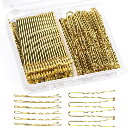 Teenitor 100Pcs Blonde Bobby Pins, Bobby Pins Blonde Gold Hair Pins, Gold Hair Pins for Women 2inch