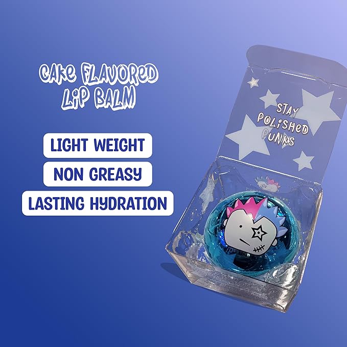 Hydrating Lip Balm for Kids, Tweens & Adults Lips Moisturizer - Twist-Off Ball Container, Travel Size, Stocking Stuffer | Cake Flavor