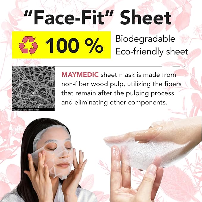 Face-Fit Firming Mask | Korean Skincare Sheet Mask with Copper Tripeptide, Acetyl Hexapeptide & Panthenol | Hydrating, Moisturizing & Lifting Mask for Dull, Dry Skin (Pack of 5)