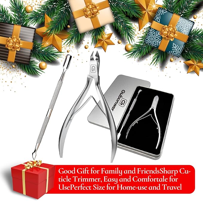 Cuticle Trimmer 3/4 Jaw Extremely Sharp Cuticle Nippers Scissors Stainless Steel Clippers Cutter Remover Pedicure Manicure Nail Tool, cuticle pusher, nail cuticle trimmer professional cuticle cutter