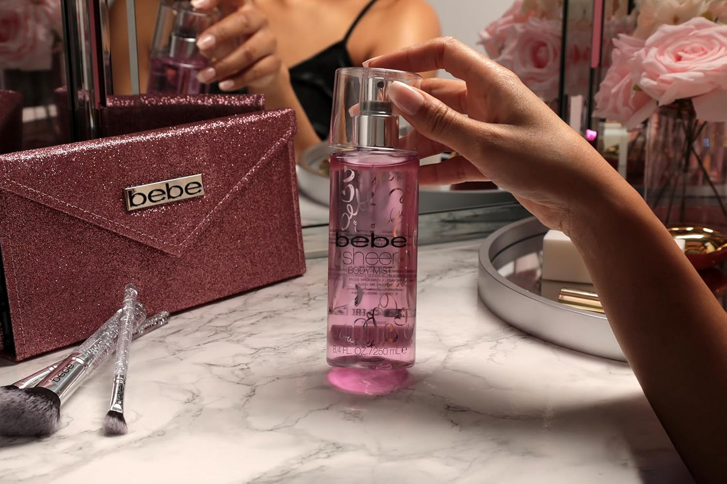 Bebe Sheer Body Mist - Body Spray for Women - Sensual and Flirtatious Women's Fragrance with Citrus Cocktail, Pink Peony, and Sandalwood Notes - 8.4 oz Pack of 2