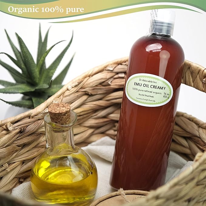 Dr Adorable - 16 oz - Creamy Emu Oil - 100% Pure Natural Organic