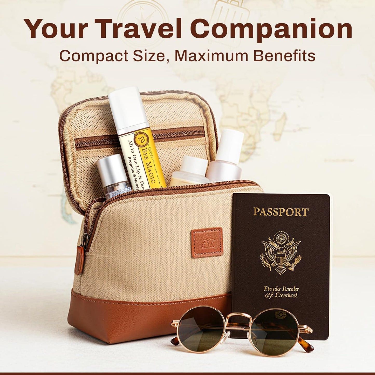 Organic Beeswax Lip Balm - Natural Chapstick for Dry Lips - Honey & Propolis Moisturizing Wand - Non Petroleum Lip Balm for Men & Women - Clean Lip Care for All Skin Types, Pack of 3