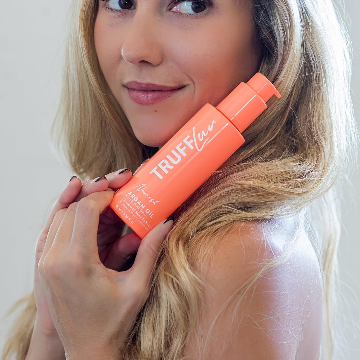 TruffLuv | Nourish Collection Argan Oil, Infused with Black Truffle Extract, Hydrating and Repairing Hair Serum, Smooths Frizz, Repairs Split Ends, Boost Shine, Paraben Free, Sulfate Free, 3.38 Fl Oz