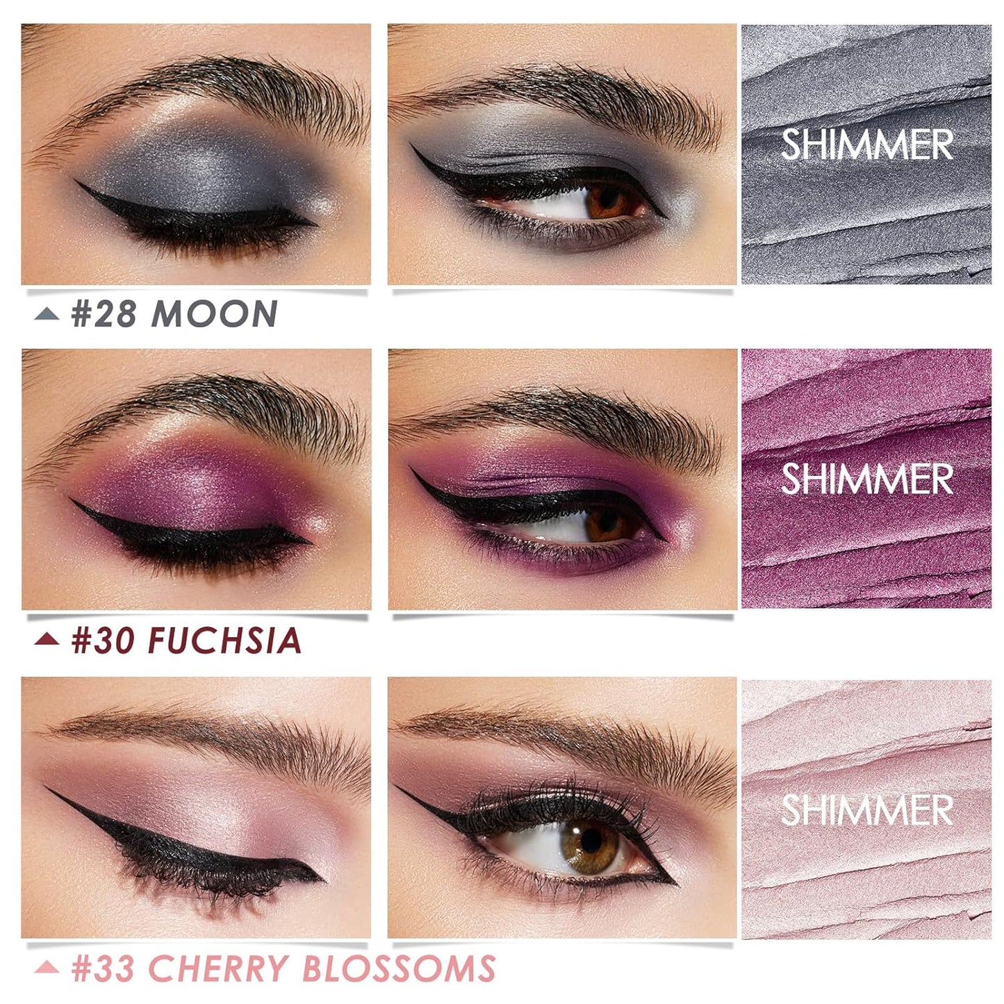 FOCALLURE 3PCS Cream Eyeshadow Stick Sets,Matte and Shimmer Eye Brightener, High Pigmented Crease-proof Pencil,Long Lasting Eye Shadow Highlighter Makeup,Cinnamon Night