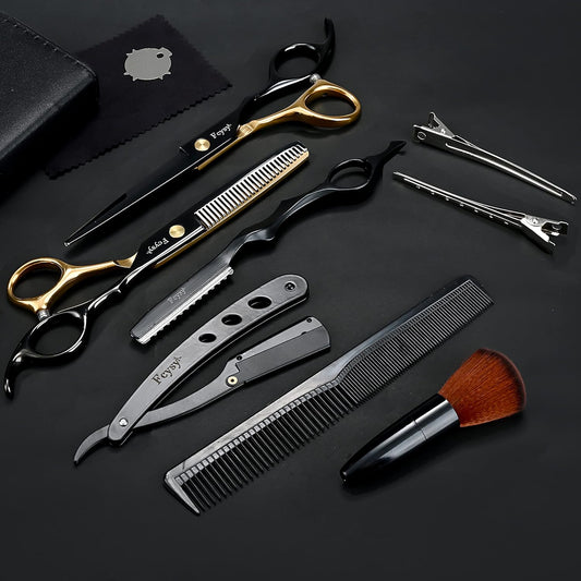 Professional Hair Shears Thinning Scissors Set, Fcysy Barber Shears Hair Cutting Scissors Kit, Hairdresser Trimming Salon Supplies