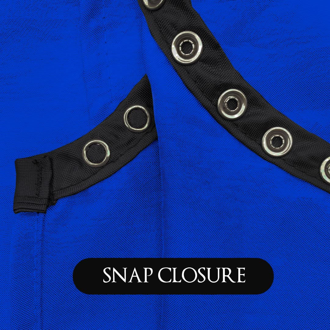 Betty Dain Lightweight Crinkle Nylon Hair Cutting/Styling Cape, Water Resistant, Ultra Lightweight Crinkle Antron Nylon, Repels Hair, Neck Snap Closure, Generous 54 x 60 Inch Size, Royal Blue