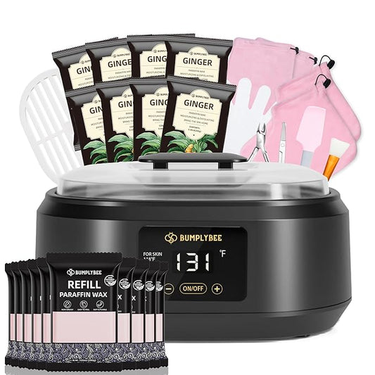 Paraffin Wax Machine for Hand and Feet - 3500ml Hot Wax Hand Wax Machine with 18 Pcs Paraffin Bath Wax, Foot Wax Paraffin Foot Care Kit, Hand Wax Machine, Smooth and Moisturize Hands