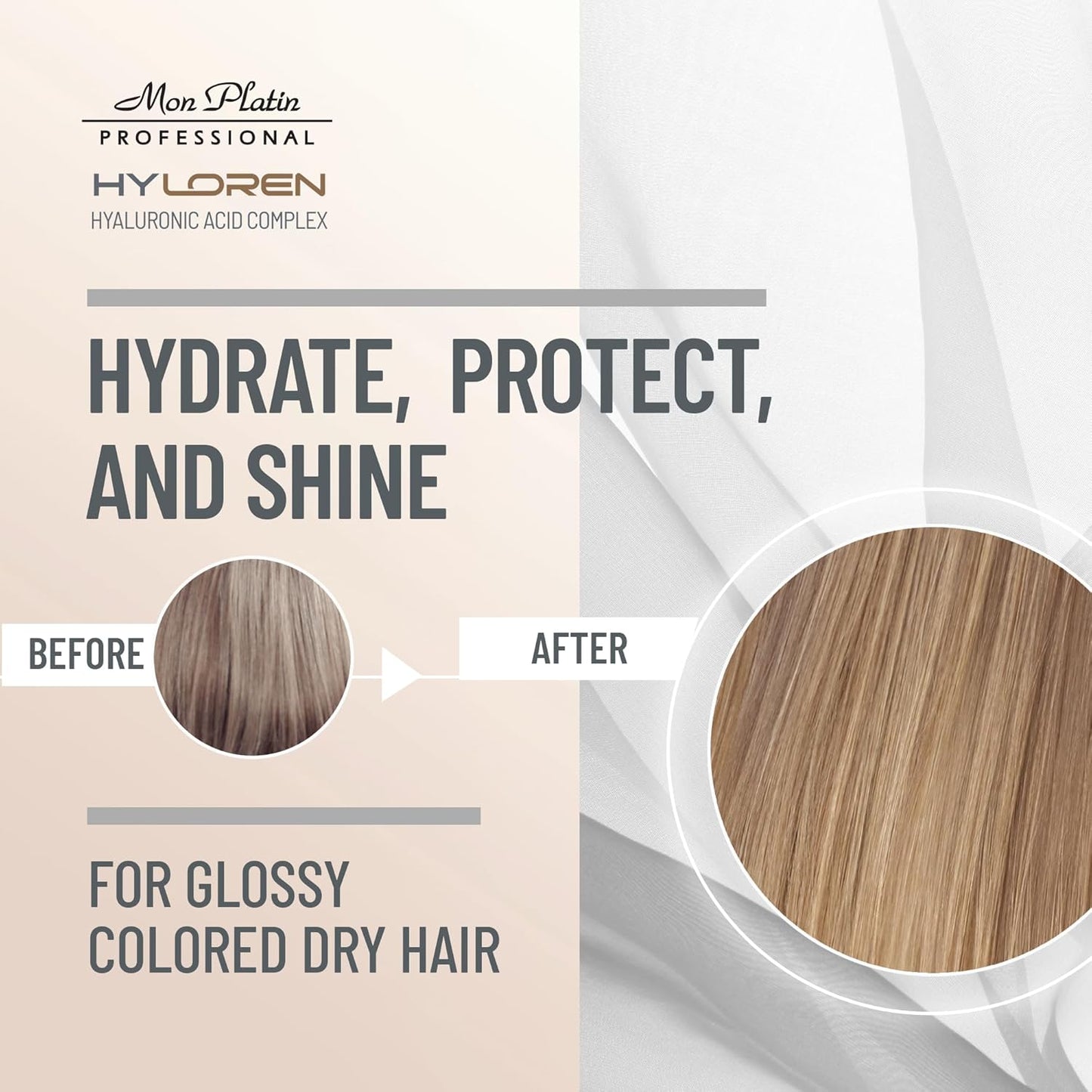 Hyloren Dream Blow Dry Hair Spray Heat Protection for Colored/Dry Hair - Color Save Formula, Humidity Resistant, Smooth, Uniform Hair, Locks in Moisture, High Gloss Shine - 250ML