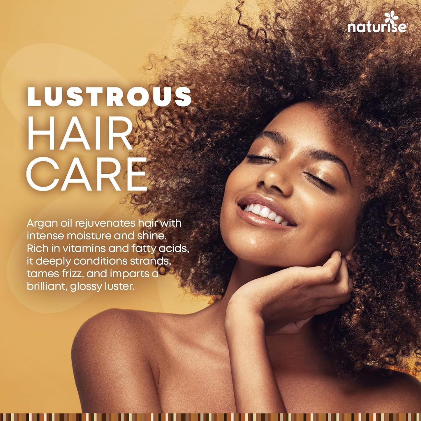 Organic Argan Oil for Hair & Skin – Cold Pressed, Unrefined, Pure Argan Oil of Morocco for Face Skin Moisture & Hair Growth – Non-GMO, Gluten Free Oils with Vitamins & Fatty Acids (2 fl. oz.)