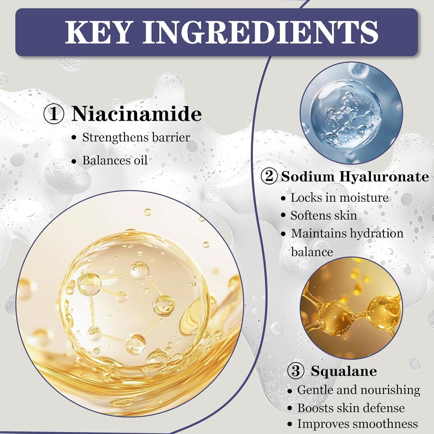 SINPIN aobenz Hydra-Purify Foaming Face Wash for Women & Men with Niacinamide, Squalane + Panthenol - Hydrating Facial Cleanser with Brush for All Skin Types | Gentle Face Cleanser for Women, 3.38FL