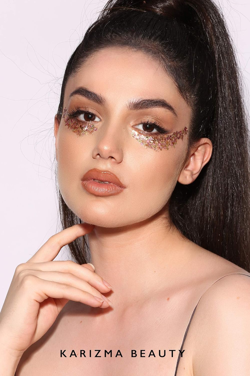 KARIZMA Rose Gold Glitter. 10g Chunky Face Glitter, Hair Glitter, Eye Glitter and Body Glitter for Women. Rave Glitter, Festival Accessories, Cosmetic Glitter Makeup. Loose Glitter Set