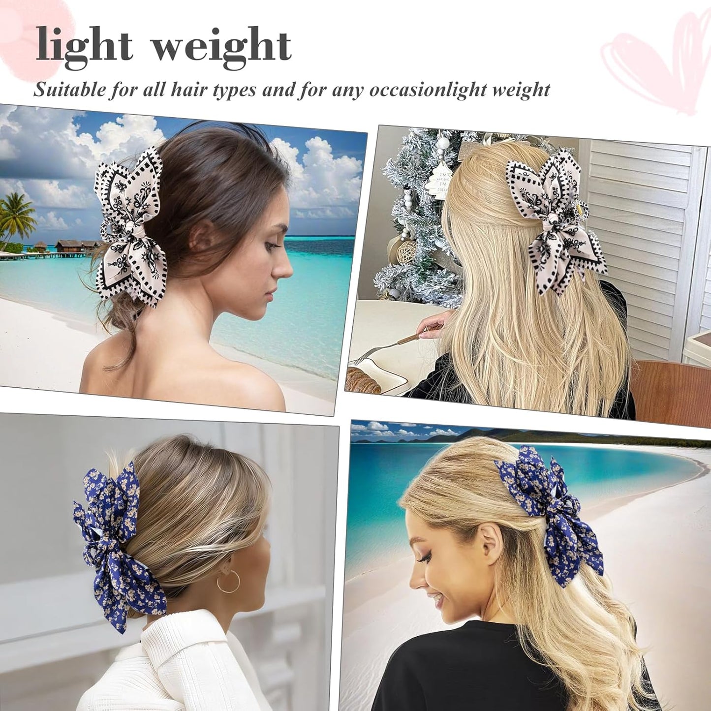 Bow Claw Clips Bow Hair Clips 2PC Big Hair Bows for Women Butterfly Styling Large Hair Clips for Thick Hair for Girls Hair Accessories for Teen